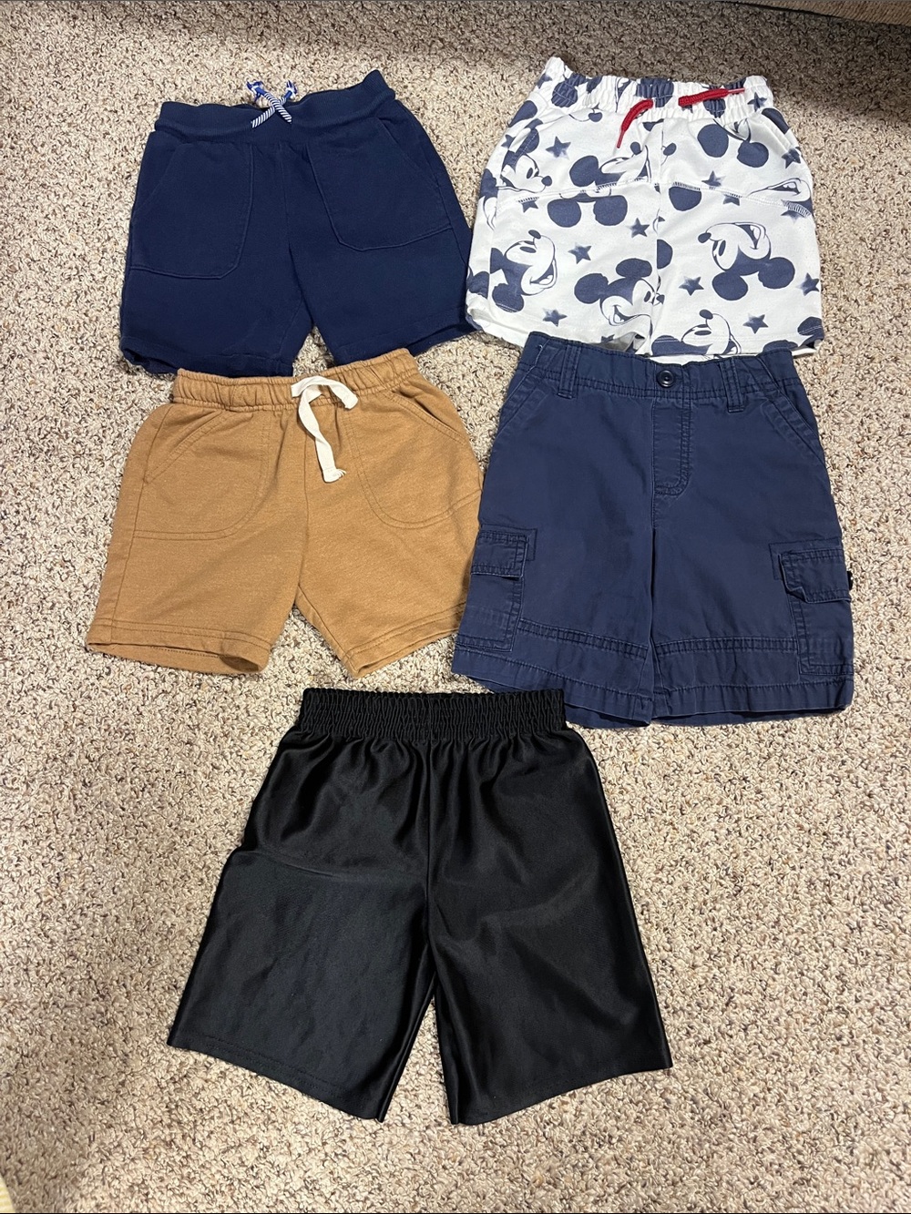 ⭐️3/$20 Boys 5-Piece Shorts Set - White, Navy, Tan, Black